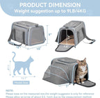 Petsfit Small Cat Carrier Soft Airline Approved Expandable Carrier - Image 2