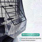 Bird Cage Seed Catcher, Seed Catcher Guard Net Cover, Parrot Nylon Mesh Net - Image 3