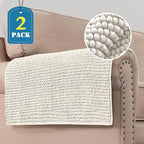 H.VERSAILTEX Plush Chenille Couch Armrest Cover 2 Packs Thick and Soft Sofa - Image 9