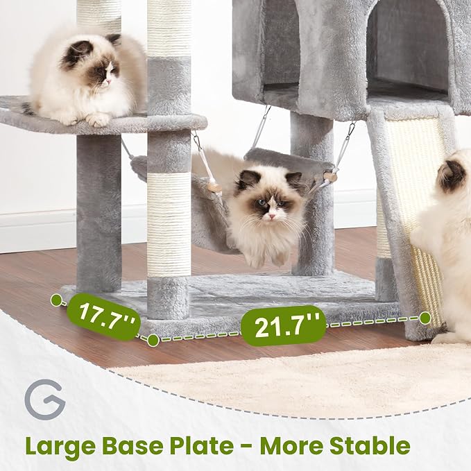 Cat Tree for Indoor Cats, Sturdy Cat Tree House - Image 4