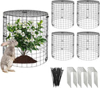 5 Packs Garden Plant Protectors from Animals, Metal Plant Cage Chicken Wire by Unknown