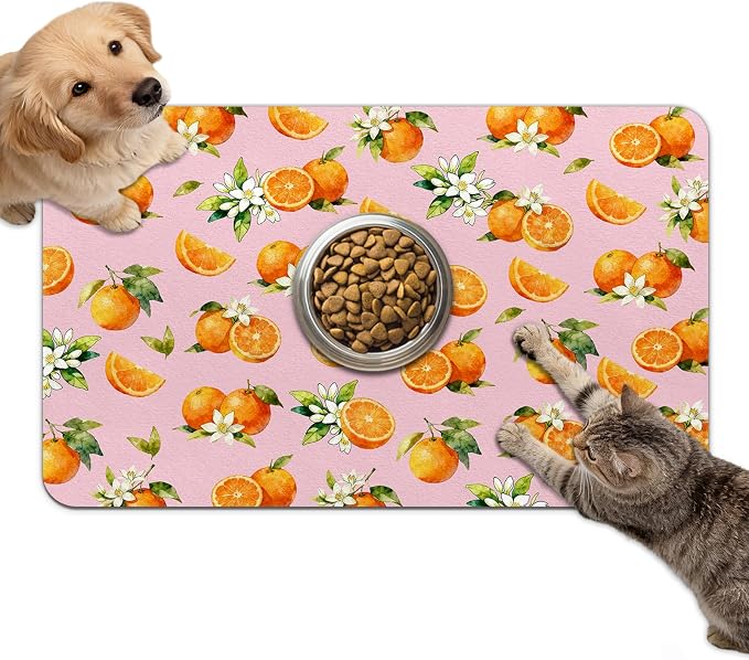 Dog Food Mat for Bowls, Absorbent Quick Dry Dog Cat Mats for Food and Water by Unknown