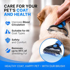 Dog Rake Brush for Shedding – Undercoat Deshedding Tool for Long & Thick Hair - Image 3
