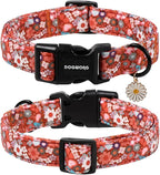 DOGWONG Red Flower Dog Collar, Cute Adjustable Floral Collar, Girl Female Dog - Image 2
