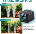 hygger Quiet <30dB Aquarium Air Pump, Adjustable Low Decibel Oxygen Fish Tank - Image 3