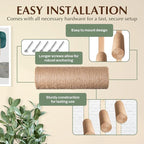 2-Pack Sisal Wall-Mounted Cat Climbing Wall Steps, Cat Wall Steps/Stairs - Image 5