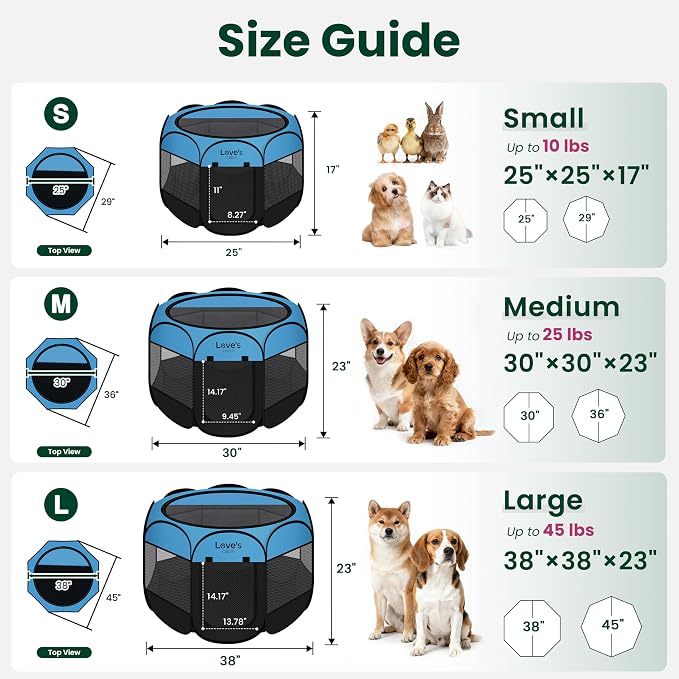 Love's cabin Pet Puppy Dog Playpen, Medium Dog Tent Crates Cage Indoor/Outdoor - Image 2