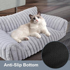 Cute Cat Couch Bed for Indoor Cats, Fluffy Pet Cat Sofa - Image 6