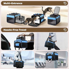 Top and 2 Sides Expandable Cat Carrier 18x11x11, TSA Airline Approved Dog - Image 6