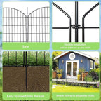 Decorative Garden Fence 40in x12ft, 5 Pack No Dig Fence Animal Barrier - Image 4