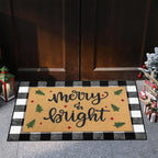 Tinideya 2 Pcs Door Mat Welcome Non Slip Coir Mats Floor Layering Doormats - Image 4