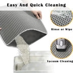 HCY&WLD 2-Pack Cat Litter Mat, Double Layer Honeycomb Waterproof Urine Proof - Image 6