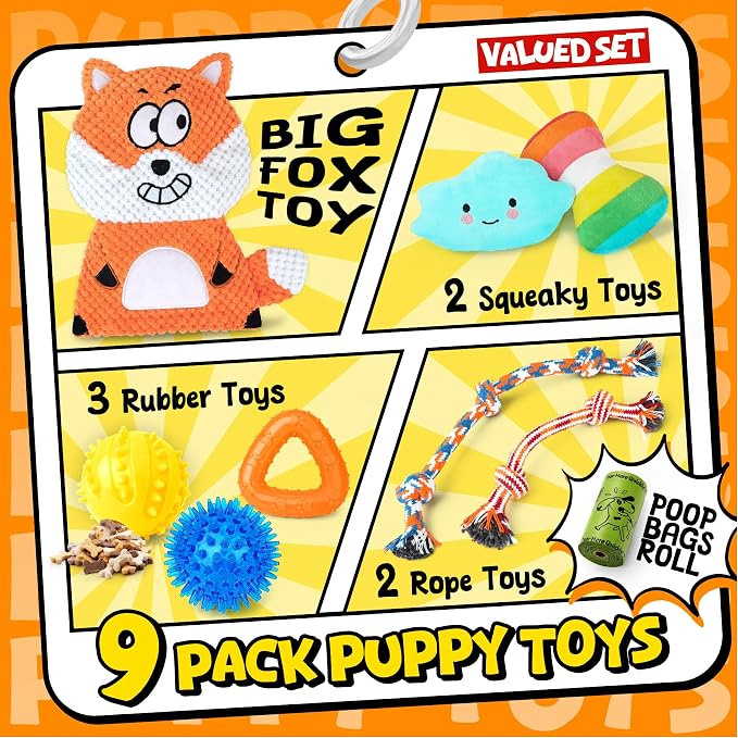 Zeaxuie 9 Pack Puppy Toys for Teething, Puppy Chew Toys - Image 2