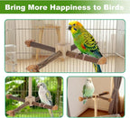Rotating Bird Perches, Natural Wooden Perch - Image 6