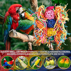 Bird Toys Rope Perch with Bell Colorful Bird Chewing Shredding Foraging Toys - Image 4