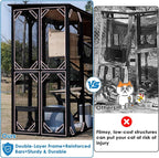 71.1" L Large Cat Catio Outdoor Cat Enclosure Window Acess, Walk-in Cat Cage - Image 5