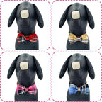 PET SHOW 8pcs Plaid Small Dogs Collar Bow Ties Puppies Cats Collar Charms - Image 4