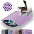 Extra Large Cat Litter Mat, 30x22 Inches Honeycomb Double Layer Cat Litter by Petinstinct