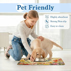 Vintage Butterfly Floral Pet Food Mat - Image 6