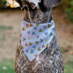 Disney Pet Bandana Mickey Mouse Ears Icon Scattered White Slip On Collar - Image 5