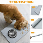 Hubulk Dog Feeding Mat, 100% Waterproof Food Grade Silicone Pet Food and Water - Image 5