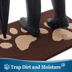 Buganda Dog Door Mat for Muddy Paws, Absorbent Dirt Trapper Washable Indoor - Image 3