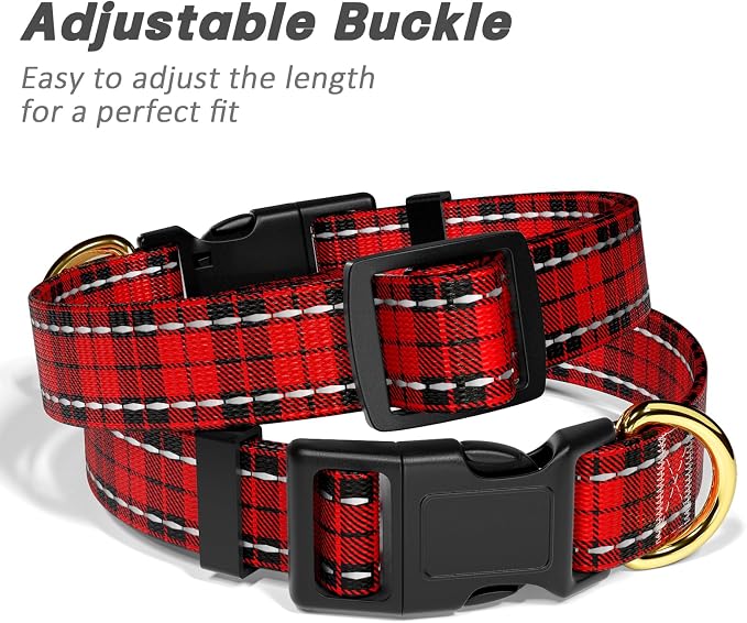 Reflective Dog Collar for Large Dogs, Cute Boho Adjustable Heavy-Duty Nylon - Image 6