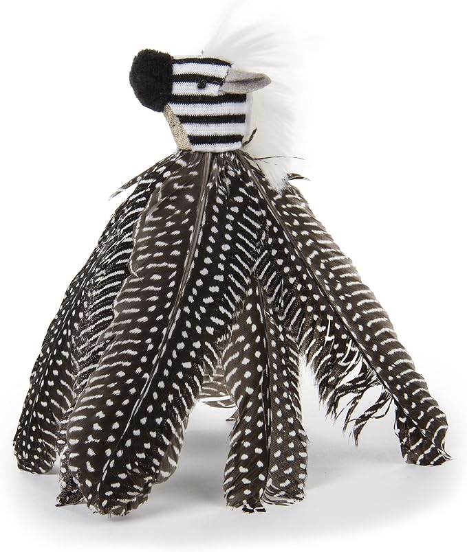 Petlinks HappyNip Zippy Zebra Feather Cat Toy, Contains Silvervine & Catnip - Image 4