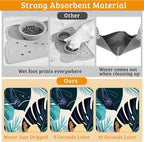 Tropical Palm Dog Food Mat, Exotic Leaves Floral Absorbent Pet Feeding Mat - Image 3