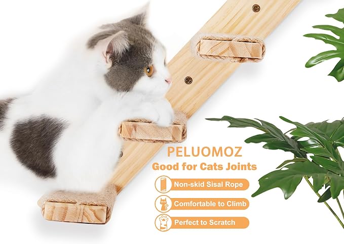 Cat Climbing Shelves Four Stair Shelf Wall Mounted Reversible Left & Right - Image 2