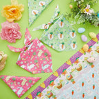 Abbylike 50 Pcs Easter Dog Bandanas Bulk Bunny Egg Carrot Bandanas - Image 5