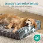 Cute Dog Bed for Large Dogs, Faux Rabbit Fur Orthopedic Foam Dog Bed - Image 6