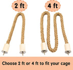 Bird Rope Perch for Parrots, Bendable Natural Jute Boing - Image 5