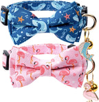 2 Pack Cotton Cat Collar with Bow Tie and Bell by Unknown