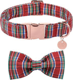 Christmas Plaid Dog Collar by UPURARAPUP