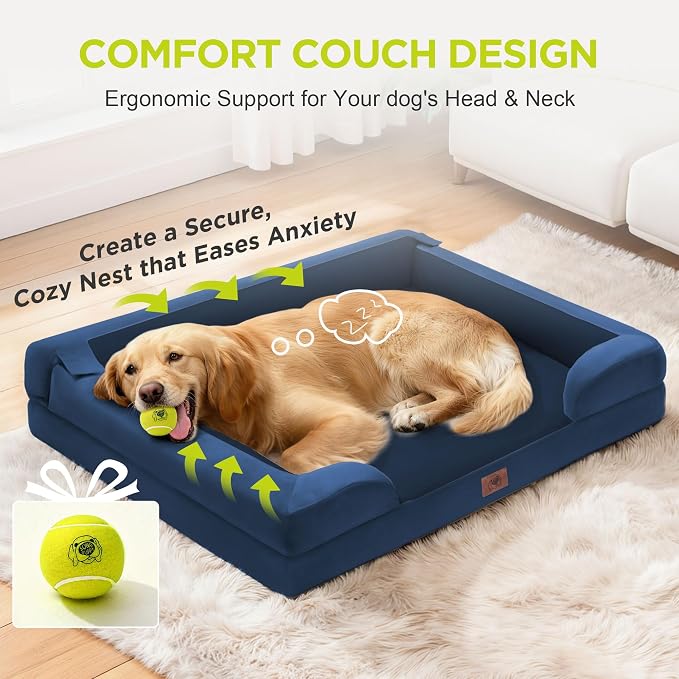 Orthopedic Dog Bed for Extra Large Dogs, XXL Waterproof Egg Crate Memory Foam - Image 7