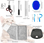 9 Pcs Cat Bathing Bag Set Cat Shower Bag Anti Bite and Scratch - Image 2