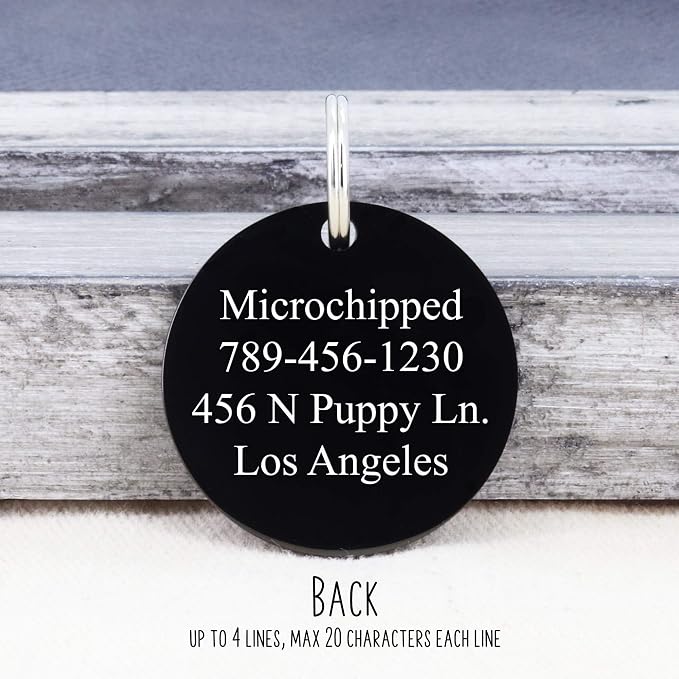 Ultra Joys Stainless Steel Pet ID Dog Name Tag Personalized Front and Back - Image 3