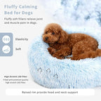 Calming Donut Dogs Beds for Small Dogs Washable, 19inch Fluffy Round Puppy Bed - Image 3