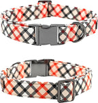 Dog Collar, Bow Dog Collar Beige Plaid Pet Collar Cute Pet Bow Soft Girl or Boy - Image 4