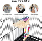 Bird Perches Cage Toys Parrot Wooden Platform Play Gyms Exercise Stands - Image 6