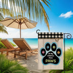 12x18 All My Children Have Paws Garden Flag Cat Paw Print Black Gingham Outdoor - Image 6