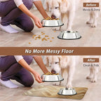 Vintage Wooden Dog Cat Food Mat, Boho Absorbent Pet Feeding Mat - Image 5