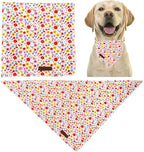 Floral Dog Bandana, UP URARA PUP Flowers Triangle Bid Scarf - Image 4