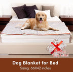 Stuffed Large Brown Premium Soft Dog Blanket, - Image 7