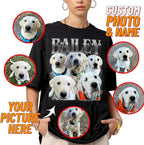 IZI POD Custom Dog Shirt for Women, Personalized Pet Face Photo Shirt, Bootleg - Image 2