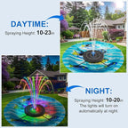 Solar Fountain Pump with 3 Spray Height Adjustments, Upgraded Glass Solar Bird - Image 6