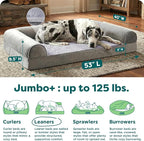 Furhaven Orthopedic Dog Bed for Large Dogs w/ Removable Bolsters & Washable - Image 3