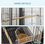 PawHut 65" Double Rolling Metal Bird Cage - Image 8