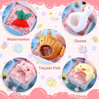 Weewooday 5 Pcs Cat Adorable Costume Pig Chick Goose Watermelon Taiyaki Fish - Image 3
